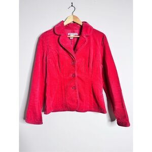 Vintage Y2K coral corduroy blazer SZ M